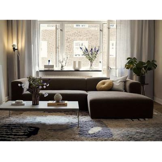 Canapé dangle tissu texturé marron Merignac