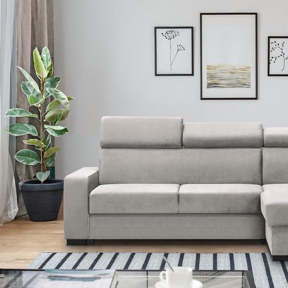 Canapé dangle universel FOX II, canapé dangle rembourré avec fonction de couchage, canapé-lit en velours (beige)