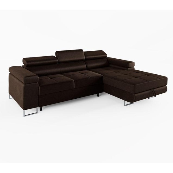 CANAPÉ DANGLE VEMO MINI, droite, marron, tissu velours : un confort compact pour le salon