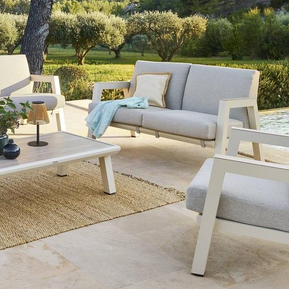 Canapé de jardin AXIOME Argile 2 places - Aluminium traité époxy, Polyester Hespéride