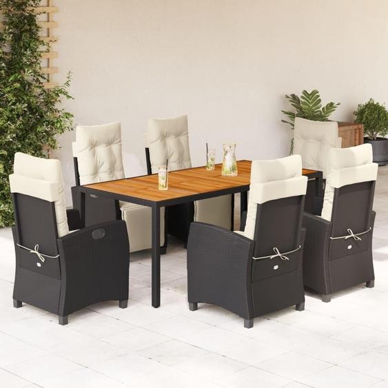 Canapé de jardin - Banc de jardin - Ensemble de salon de jardin - Mobilier de jardin - Banc pour balcon - Dossier réglable - Rotin synthétique résistant aux intempéries