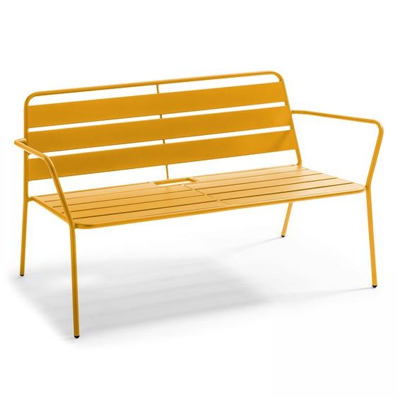 Canapé de jardin en métal jaune - Oviala Palavas