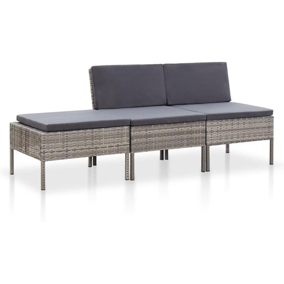 Canapé de jardin - Ensemble de salon de jardin - Banc de jardin - Mobilier de jardin - Banc de balcon - Rotin synthétique PE résistant aux intempéries - Structure en acier robuste