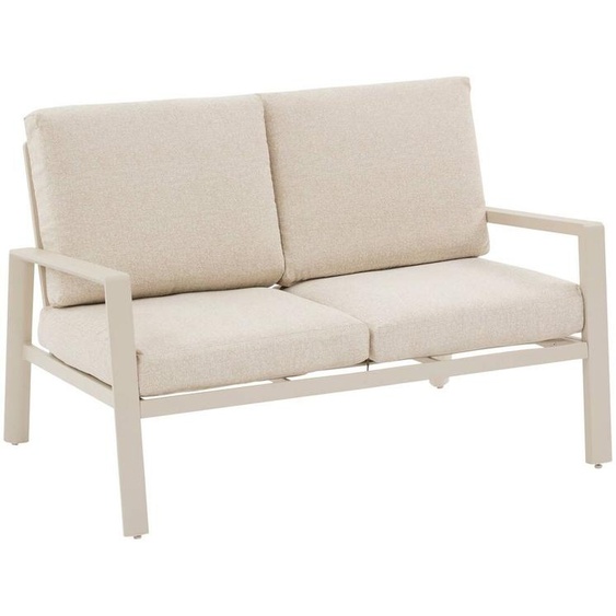 Canapé de jardin LUZANE Argile 2 places - Aluminium traité époxy, Polyester Hespéride