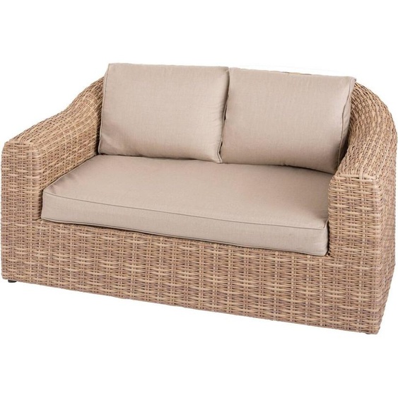 Canapé de jardin MOORÉA Savana 2 places - Aluminium traité époxy, Résine tressée synthétique, Polyester Hespéride