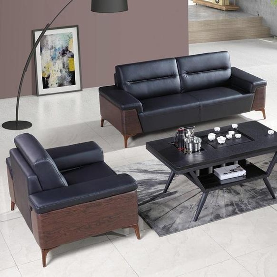 Canapé Design 3+1+1 Places En Cuir Rembourré Aménagement De Bureau Nouveau