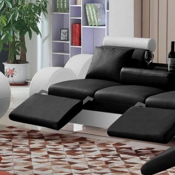 Canapé design 3 places relax en cuir - Carlson - Simili cuir