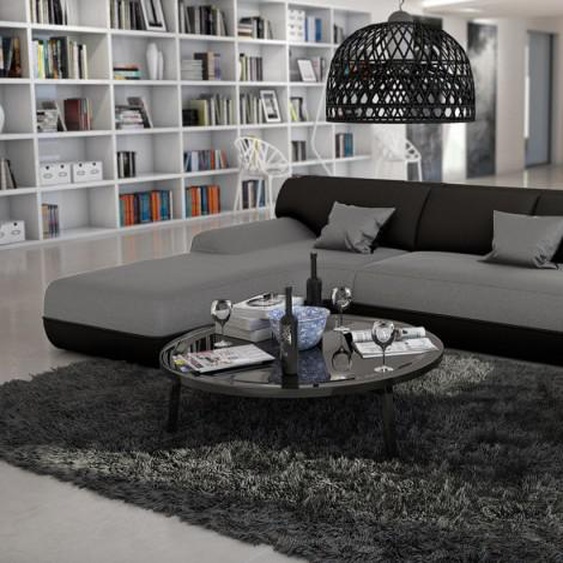 Canapé design en cuir panoramique - Woburn - Assise Gris clair 9