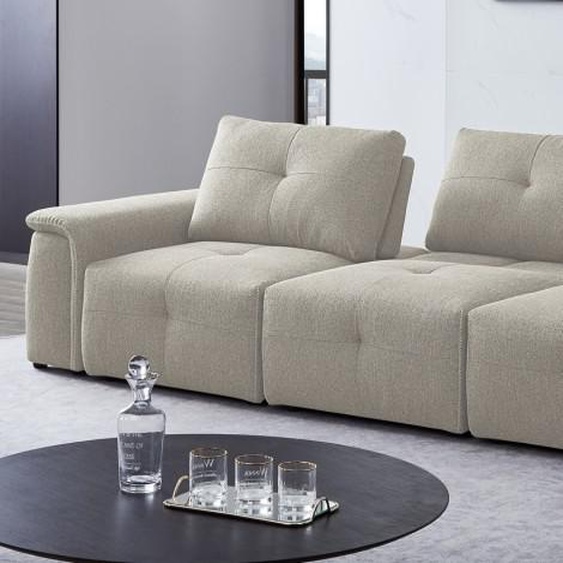 Canapé design tissu 3 places modulable - Kamilo - Tissu Beige N3