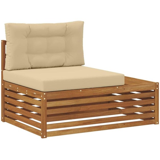 Canapé dextérieur VidaXL, 3 pièces, naturel et beige, 115 x 83 x 73 cm