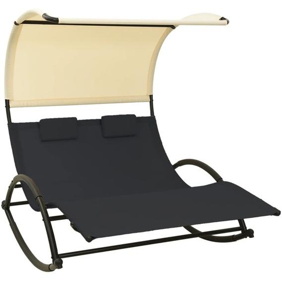 Canapé double pour salon de jardin - Canapé dextérieur - Canapé lounge - Banc dextérieur - Canapé lounge pour deux personnes - Tissu respirant