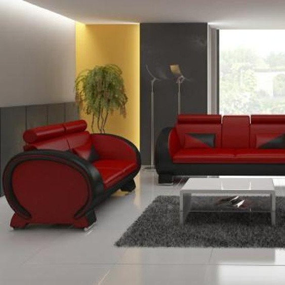 CANAPE EN CUIR 3+1 COUCH COUVERTURE COUVERTURE CANAPE DESIGNER avec USB