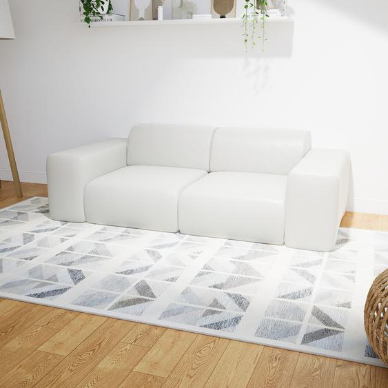 Canapé en cuir - Blanc crème Simili, lounge, esprit club ou cosy avec toucher chaleureux - 216 x 72 x 107 cm, modulable