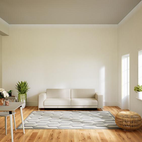 Canapé en cuir - Blanc Cuir Pigmenté, lounge, esprit club ou cosy avec toucher chaleureux, 248x 75 x 98 cm, modulable