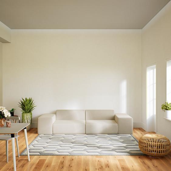 Canapé en cuir - Blanc Cuir Pigmenté, lounge, esprit club ou cosy avec toucher chaleureux - 294 x 72 x 107 cm, modulable