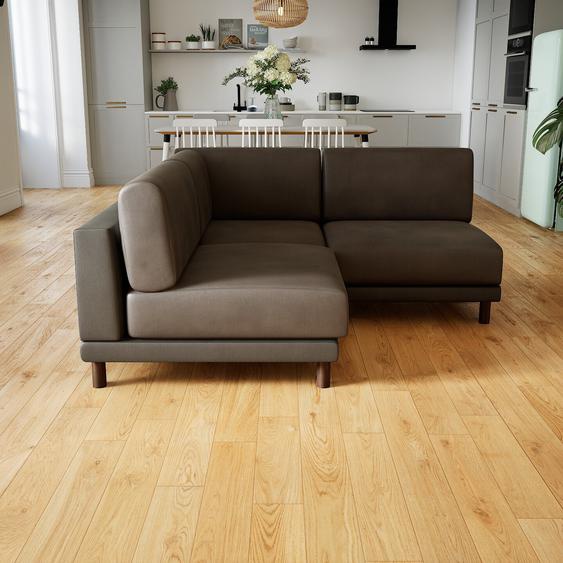 Canapé en cuir -, lounge, esprit club ou cosy avec toucher chaleureux, 174x 75 x 174 cm, modulable