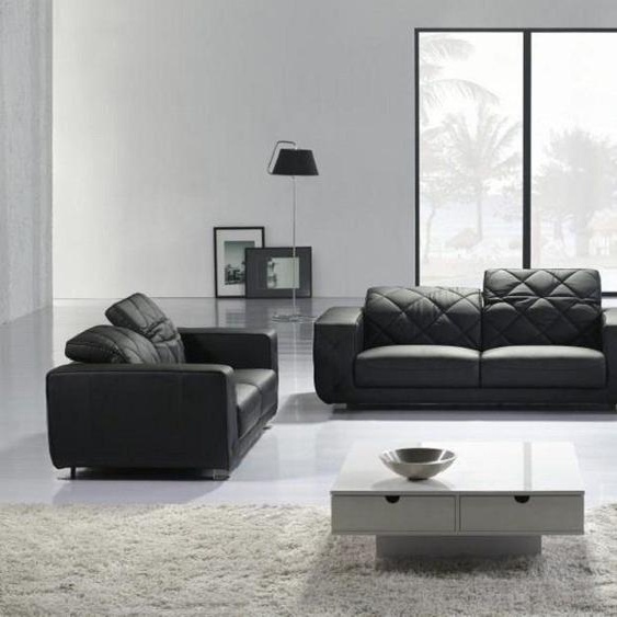 Canapé en cuir Canapé 3+2+1 places Set Garniture Polstersofa Couch Designersofa