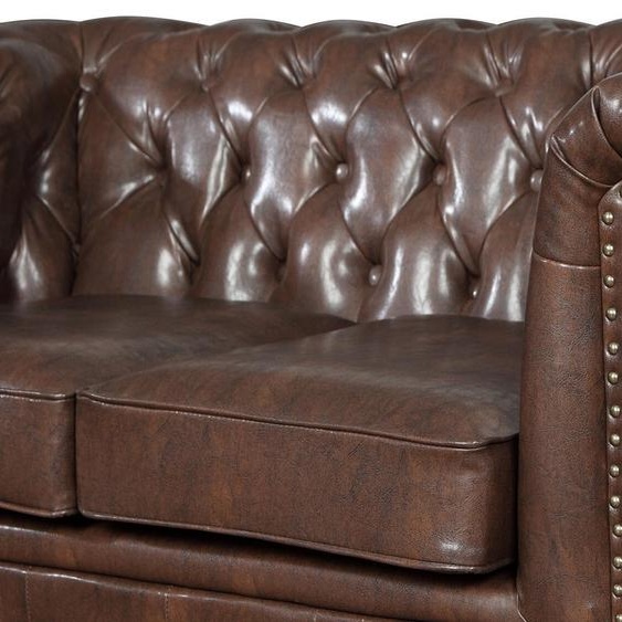 Canapé en cuir Canapé Ensemble de canapés 3+2 places Design Canapé Chesterfield