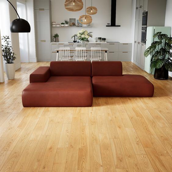 Canapé en cuir - Cognac Simili, lounge, esprit club ou cosy avec toucher chaleureux - 270 x 72 x 168 cm, modulable