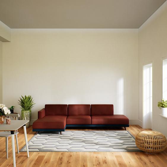 Canapé en cuir - Cognac Simili, lounge, esprit club ou cosy avec toucher chaleureux, 293x 75 x 162 cm, modulable