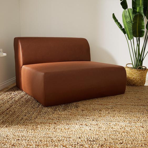 Canapé en cuir - Cognac Simili, lounge, esprit club ou cosy avec toucher chaleureux - 102 x 72 x 107 cm, modulable