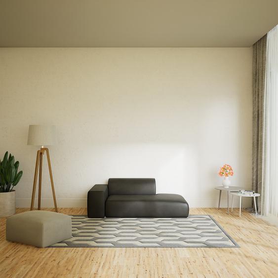 Canapé en cuir - Gris gravier Simili, lounge, esprit club ou cosy avec toucher chaleureux - 194 x 72 x 107 cm, modulable