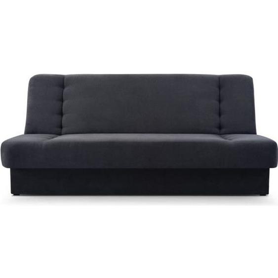 Canapé en lit Convertible avec Coffre de Rangement 3 Places Relax clic clac Banquette BZ en Tissu Cyprus Anthracite