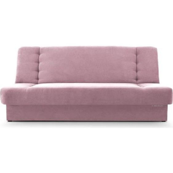 Canapé en lit Convertible avec Coffre de Rangement 3 Places Relax clic clac Banquette BZ en Tissu Cyprus Rose