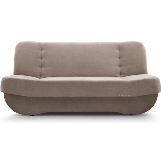 Canapé en lit Convertible avec Coffre de Rangement 3 Places Relax clic clac Banquette BZ en Tissu Pafos Beige