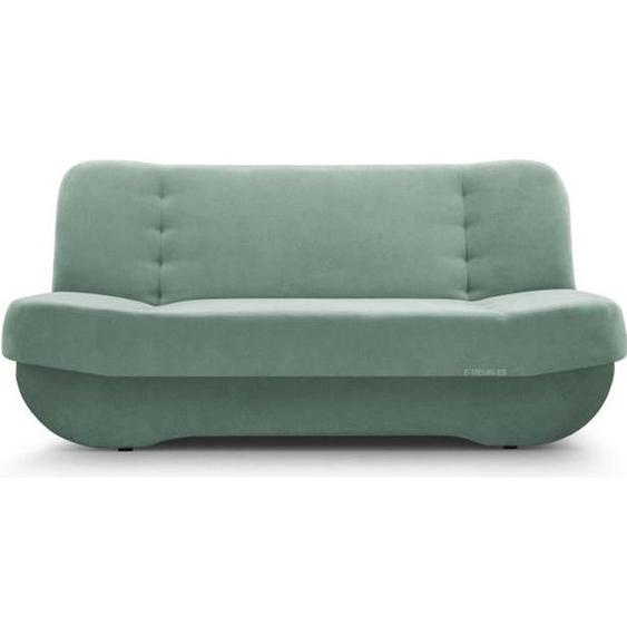 Canapé en lit Convertible avec Coffre de Rangement 3 Places Relax clic clac Banquette BZ en Tissu Pafos Menthe