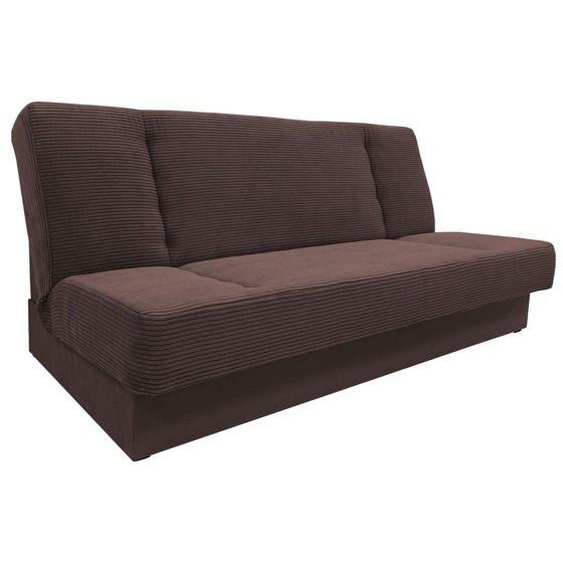 Canapé en lit Convertible avec Coffre de Rangement 3 Places Relax clic clac - Cyprus New - Marron (Poso 06 + Kronos 06)