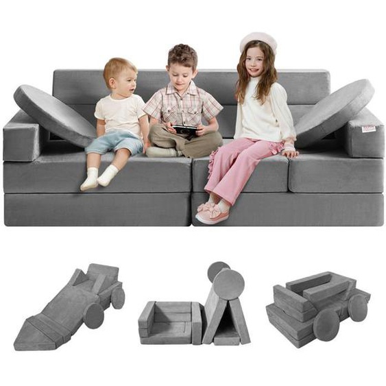 Canapé Enfant Convertible Ludique-VEVOR-15 Modules Géométriques Fauteuil-pour Jouer Créer Dormir Salle de Jeux