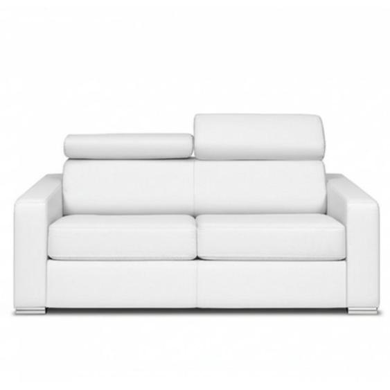 Canapé EXPRESS SIDNEY DELUXE 120 cm métal polyuréthane blanc matelas 16 cm