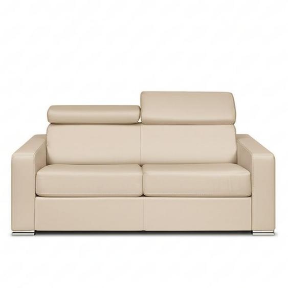 Canapé EXPRESS SIDNEY DELUXE 120 cm métal polyuréthane crème matelas 16 cm