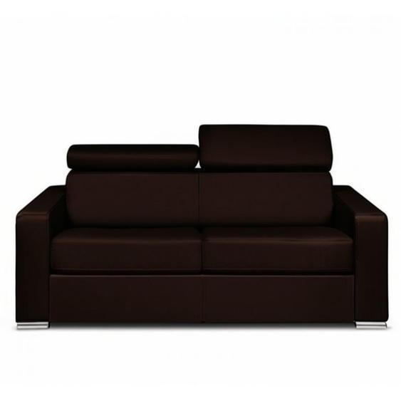 Canapé EXPRESS SIDNEY DELUXE 120 cm métal polyuréthane mocca matelas 16 cm