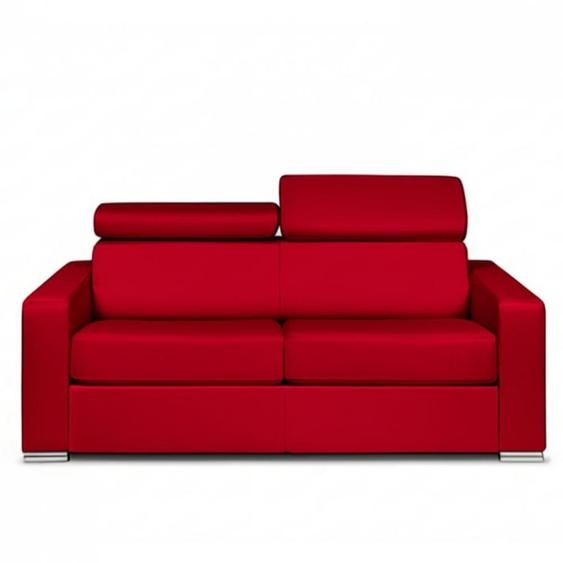 Canapé EXPRESS SIDNEY DELUXE 120 cm métal polyuréthane rouge matelas 16 cm