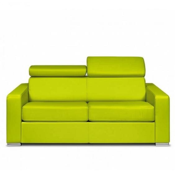 Canapé EXPRESS SIDNEY DELUXE 140 cm lattes polyuréthane vert matelas 18 cm