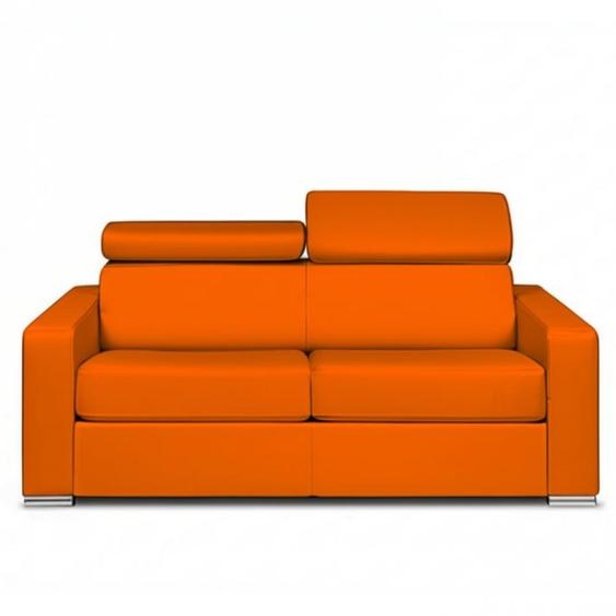 Canapé EXPRESS SIDNEY DELUXE 160 cm métal polyuréthane orange matelas 18 cm