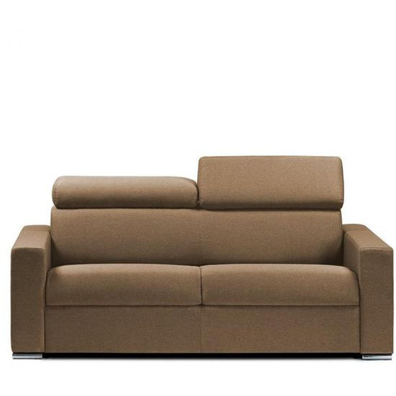 Canapé EXPRESS SIDNEY DELUXE couchage 140cm matelas 16cm microfibre antara plus taupe