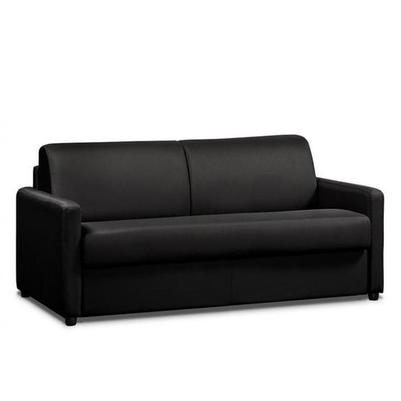 Canapé fixe 3 places DAY 178 cm microfibre vintage noir
