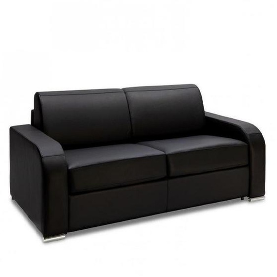 Canapé fixe 3 places maxi SOFIA 215 cm microfibre vintage noir