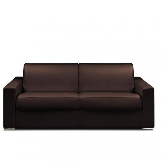 Canapé fixe DREAMER 3 places 195 cm cuir devon marron