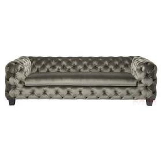 Canapé fixe My Desire Velvet 3 places - KARE - kaki - style classique intemporel - confort moelleux