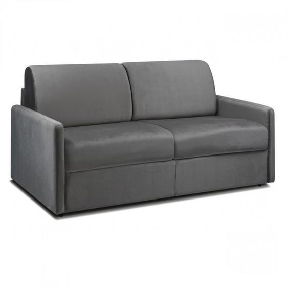 Canapé fixe SUN 3 places 178 cm accoudoirs fins cuir regent gris