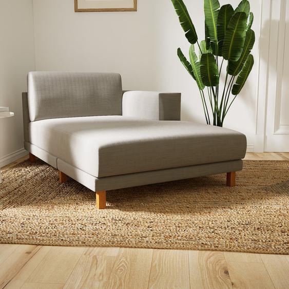 Canapé - Grège, modèle épuré, canapé pour salon, en tissu avec pieds personnalisables - 104 x 75 x 162 cm, modulable