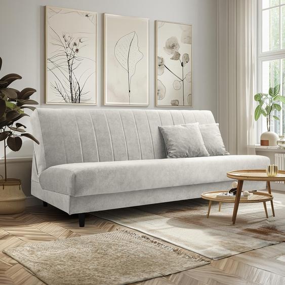 Canapé IRA, salon, canapé-lit moderne, canapé 3 places, canapé dappoint rembourré, coffre de rangement, 232 cm, mécanisme clic-clac, crème, Cloud 03
