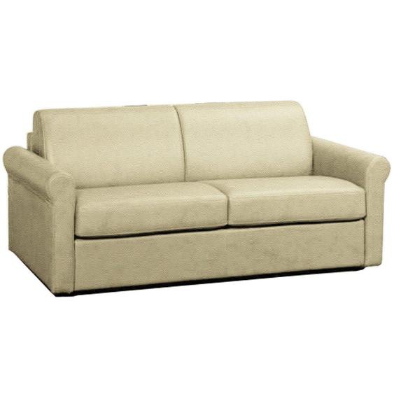 Canapé lit 2-3 places ROMANTICO convertible EXPRESS 120*192*16cm polyuréthane écru