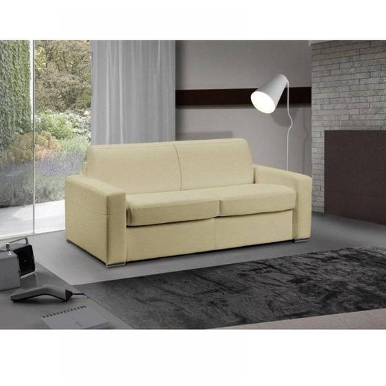 Canapé lit 3 places MASTER convertible EXPRESS 140 cm polyuréthane Beige MATELAS 18 CM INCLUS