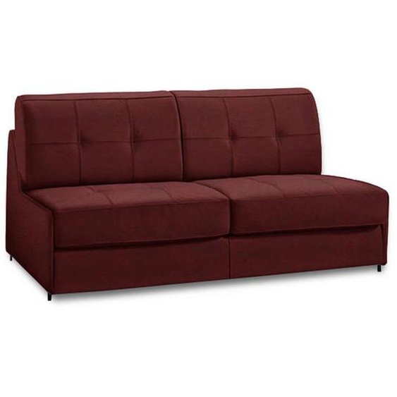 Canapé lit compact 2-3 places DENSO RAPID EXPRESS 120cm microfibre bordeaux matelas 18 cm