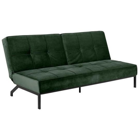 Canapé-lit convertible vert forêt en velours - EMOB - Giovanni - Style vintage - Dimensions 95x198cm